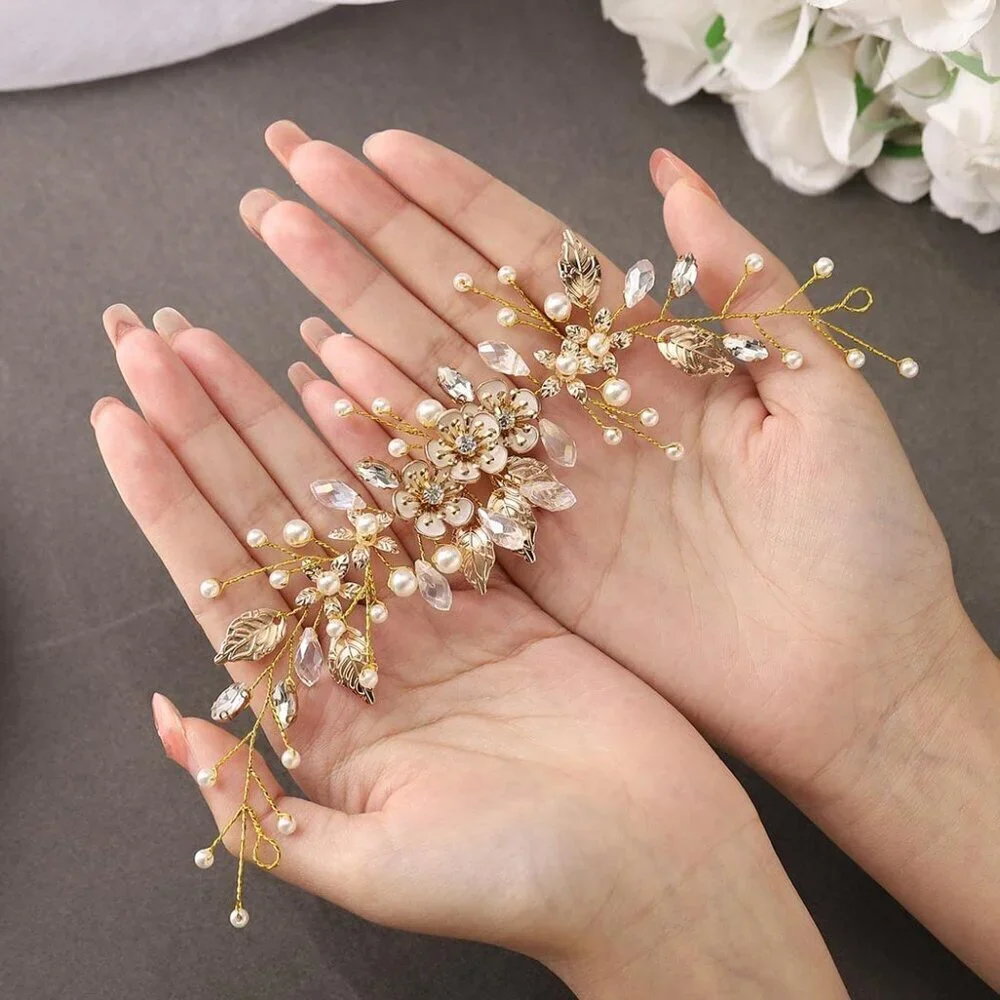 Wedding Hair Vine Bridal Headpiece Pearl Rhinestone Women Accessories